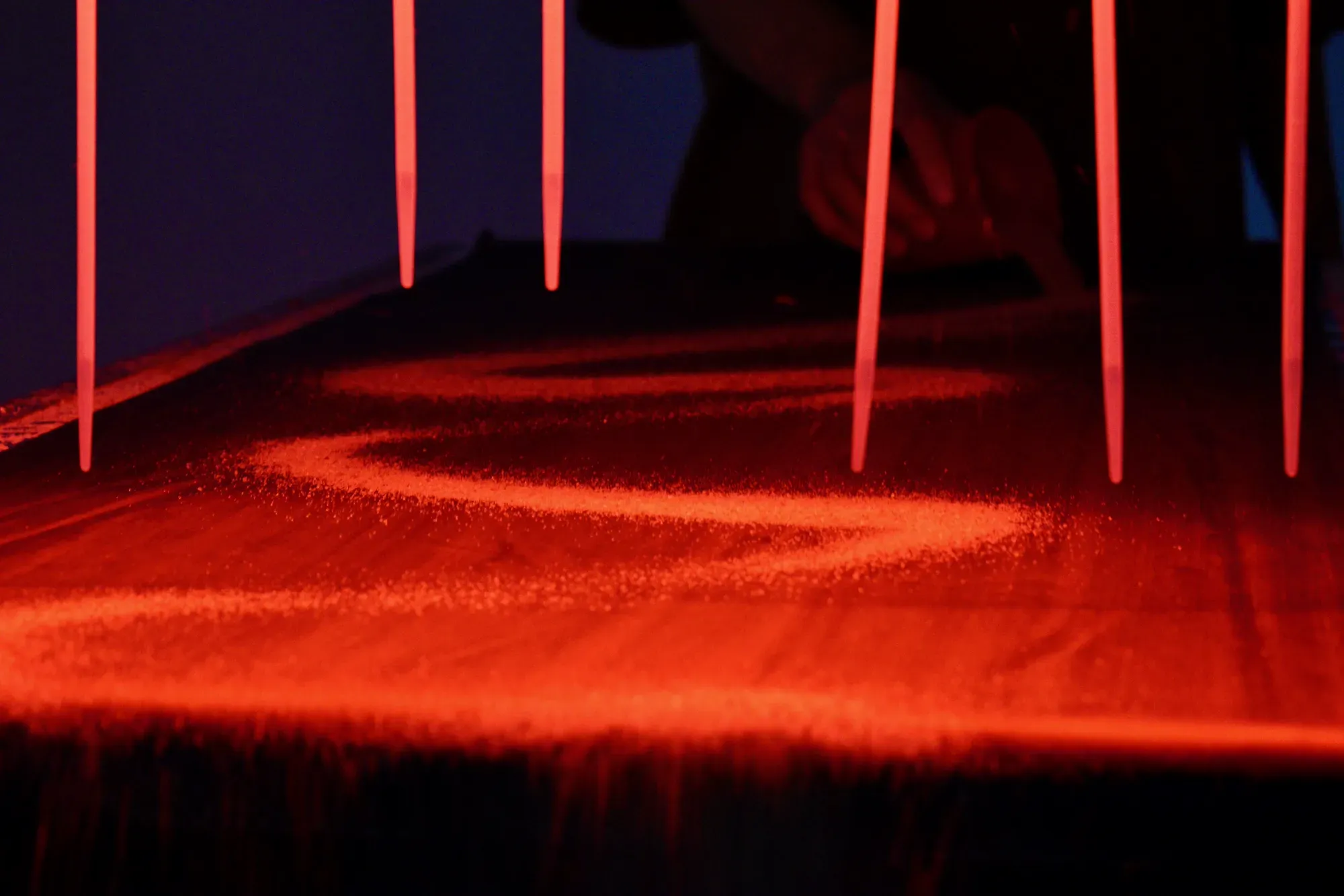 Sand pattern drawn by the audience